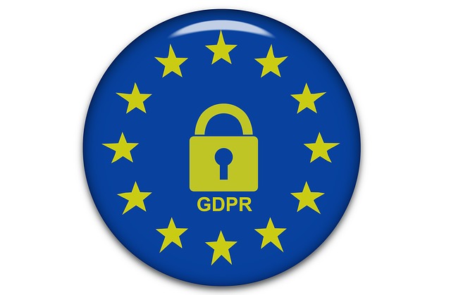 logo GDPR v modré barvě